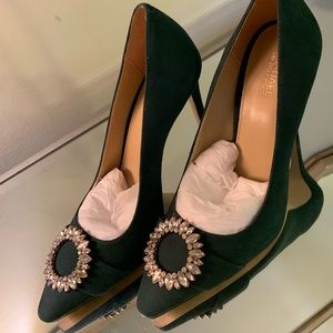 Michael KORS Forest Green Statement Pumps
